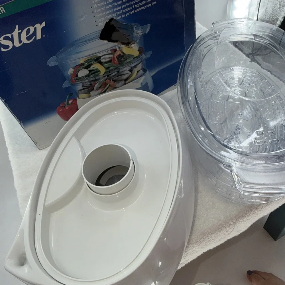 NEW 2002 Oster Mechanical Double Tiered 6.1qt Food Steamer Model 5711 NIB